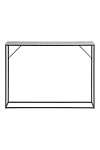 Konsola Vita loftowa wąska trawertynowa czarna metalowa do przedpokoju Intesi 110x26 cm ( Rozmiar: uniwersalny )