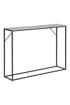 Konsola Vita loftowa wąska trawertynowa czarna metalowa do przedpokoju Intesi 110x26 cm ( Rozmiar: uniwersalny )