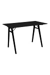Biurko loftowe czarne Vojens 120x60 cm do pracy i biura nowoczesne drewniane Intesi ( Rozmiar: uniwersalny )