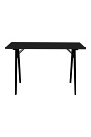 Biurko loftowe czarne Vojens 120x60 cm do pracy i biura nowoczesne drewniane Intesi ( Rozmiar: uniwersalny )