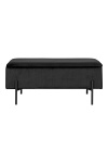Ławka tapicerowana ze schowkiem Watford VIC czarna do przedpokoju i sypialni welurowa Intesi ( Rozmiar: uniwersalny )