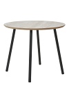 Stolik kawowy okrągły Aalst 55 cm nowoczesny trawertyn czarny do salonu Intesi ( Rozmiar: uniwersalny )