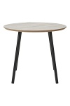 Stolik kawowy okrągły Aalst 55 cm nowoczesny trawertyn czarny do salonu Intesi ( Rozmiar: uniwersalny )