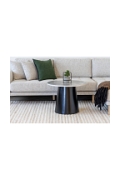 Stolik kawowy Brito 60cm szary marmur/czarny - House Nordic
