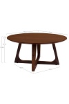 Stolik kawowy okrągły drewniany Hellerup 75 cm orzech nowoczesny loftowy do salonu Intesi ( Rozmiar: uniwersalny )