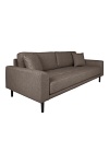 Sofa Lido 3 osobowa skandynawska tapicerowana brązowa z podłokietnikami do salonu Intesi ( Rozmiar: uniwersalny )