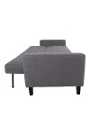 Sofa rozkładana Milton szara dwuosobowa z pojemnikiem na pościel do salonu styl skandynawski Intesi ( Rozmiar: uniwersalny )