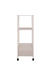 Regał metalowy na kółkach Torres beżowy nowoczesny do biura i salonu Intesi 106 cm ( Rozmiar: uniwersalny )