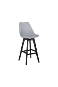 Stołek barowy Norden wood black high PP szary - Intesi