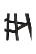 Stołek barowy Norden wood black high PP szary - Intesi