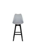 Stołek barowy Norden wood black high PP szary - Intesi