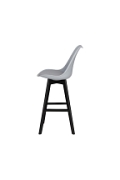 Stołek barowy Norden wood black high PP szary - Intesi