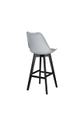 Stołek barowy Norden wood black high PP szary - Intesi