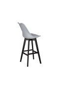 Stołek barowy Norden wood black high PP szary - Intesi