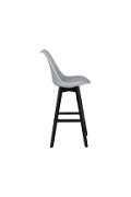 Stołek barowy Norden wood black high PP szary - Intesi