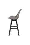 Hoker z oparciem Norden szary nowoczesny drewniany do kuchni i wyspy Intesi 75 cm ( Rozmiar: uniwersalny )