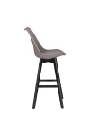 Hoker z oparciem Norden szary nowoczesny drewniany do kuchni i wyspy Intesi 75 cm ( Rozmiar: uniwersalny )