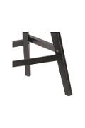 Stołek barowy Norden wood black low PP ciemny szary - Intesi
