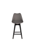 Stołek barowy Norden wood black low PP ciemny szary - Intesi