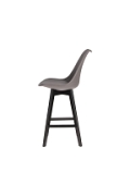 Stołek barowy Norden wood black low PP ciemny szary - Intesi