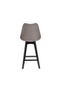 Stołek barowy Norden wood black low PP ciemny szary - Intesi