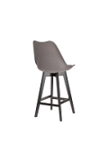 Stołek barowy Norden wood black low PP ciemny szary - Intesi