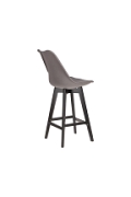 Stołek barowy Norden wood black low PP ciemny szary - Intesi