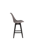 Stołek barowy Norden wood black low PP ciemny szary - Intesi