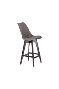 Stołek barowy Norden wood black low PP ciemny szary - Intesi