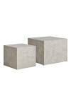 Prague zestaw 2 stolików kawowych kwadratowych szary marmur nowoczesny ( Rozmiar: uniwersalny )