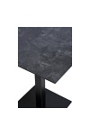 Stół loftowy Fano 70x70 szary kamień na jednej nodze do jadalni ( Rozmiar: uniwersalny )