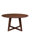 Stół okrągły Hellerup orzech 137 cm do jadalni na jednej nodze ( Rozmiar: uniwersalny )