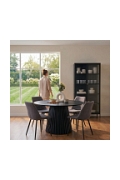 Stół okrągły Osaka 140cm dąb czarny - House Nordic ApS