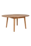 Stół okrągły rozkładany Metz dębowy do jadalni 118–158 cm ( Rozmiar: uniwersalny )