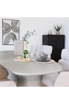 Stół Maranola beżowy owalny 96x200 nowoczesny do jadalni i salonu ( Rozmiar: uniwersalny )