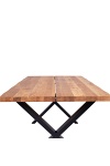 Stół do jadalni Toulon 95x200 dębowy loftowy z czarnymi nogami ( Rozmiar: uniwersalny )
