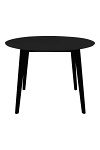 Stół okrągły Vojens 105 cm czarny nowoczesny do jadalni i kuchni ( Rozmiar: uniwersalny )