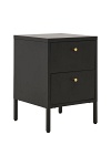 Szafka nocna Dalby czarna metalowa loftowa z 2 szufladami ( Rozmiar: uniwersalny )