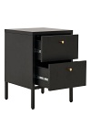 Szafka nocna Dalby czarna metalowa loftowa z 2 szufladami ( Rozmiar: uniwersalny )
