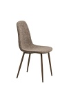 Krzesło Stockholm tapicerowane do jadalni jasnobrązowe nowoczesne ( Rozmiar: uniwersalny )