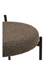 Krzesło Badalona tapicerowane bouclé brązowe do jadalni i salonu ( Rozmiar: uniwersalny )