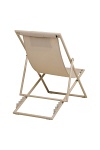Krzesło plażowe Curtis taupe leżak plażowy składany z regulowanym oparciem ( Rozmiar: uniwersalny )