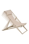 Krzesło plażowe Curtis taupe leżak plażowy składany z regulowanym oparciem ( Rozmiar: uniwersalny )