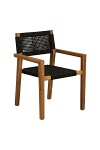 Krzesło drewniane Anzio House Nordic do jadalni boho z podłokietnikami ( Rozmiar: uniwersalny )