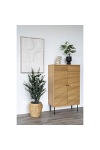 Komoda Kyoto wysoka skandynawska na nóżkach dąb do salonu 80 cm ( Rozmiar: uniwersalny )
