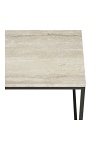 Vita stolik kawowy kwadratowy do salonu trawertyn loft czarny 45x45 ( Rozmiar: uniwersalny )