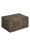 Stolik kawowy Prague prostokątny brązowy marmurowy nowoczesny 60x80 do salonu ( Rozmiar: uniwersalny )