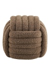 Pufa Napier brązowa welurowa do salonu i przedpokoju 48x48 cm ( Rozmiar: uniwersalny )