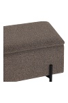 Ławka tapicerowana Watford bouclé ze schowkiem do przedpokoju brązowa ( Rozmiar: uniwersalny )