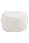 Pufa Hilo okrągła aksamitna złamana biel do salonu i sypialni ( Rozmiar: uniwersalny )